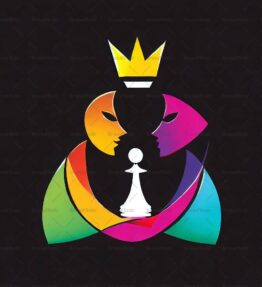 Abstrakte Schach König und Königin